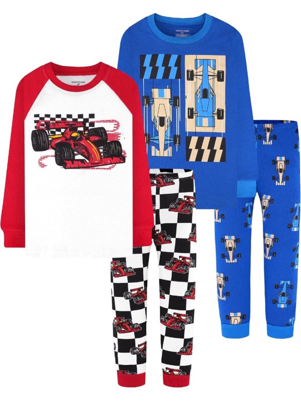 Cozy 4-Piece Boys' Cotton Pajama Set | Long Sleepwear for Ages 18 Months-12